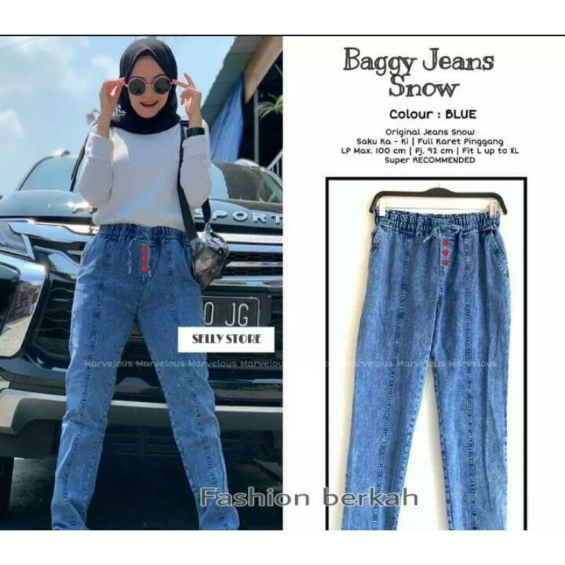 Boyfriend Jumbo XL fit XXXXL  Jumbo Jeans Denim JUMBO BB 50-100 KG) CELANA BAGGY JEANS SNOW WANITA DEWASA TERLARIS SUPER JUMBO TERBARU COD