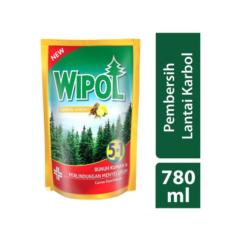 Wipol Sabun Karbol Pembersih Lantai Lemon Tangguh Bunuh Kuman 780 ml