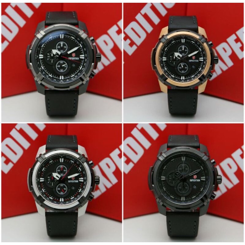 JAM TANGAN PRIA EXPEDITION E6786 LEATHER ORIGINAL BERGARANSI RESMI