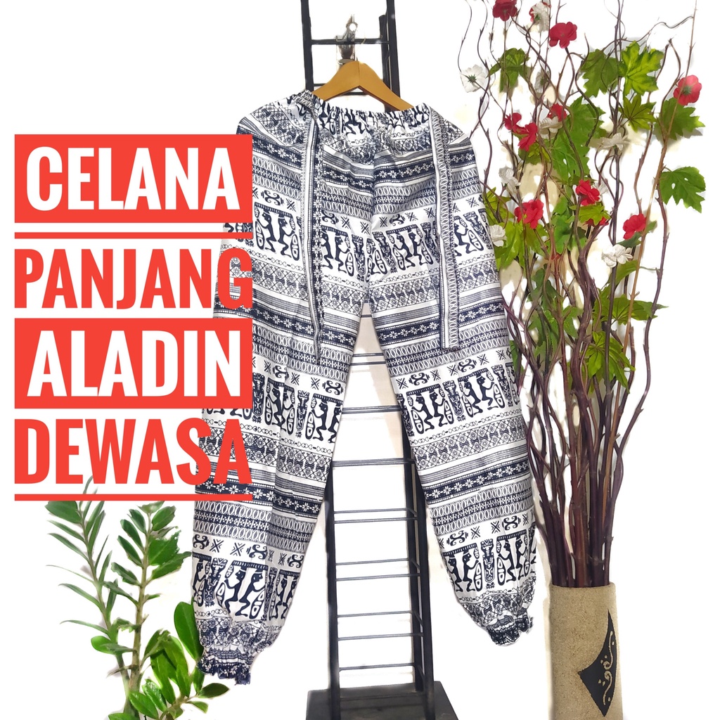 CELANA ALADIN DEWASA PANJANG BAHAN RAYON MOTIF ETNIC