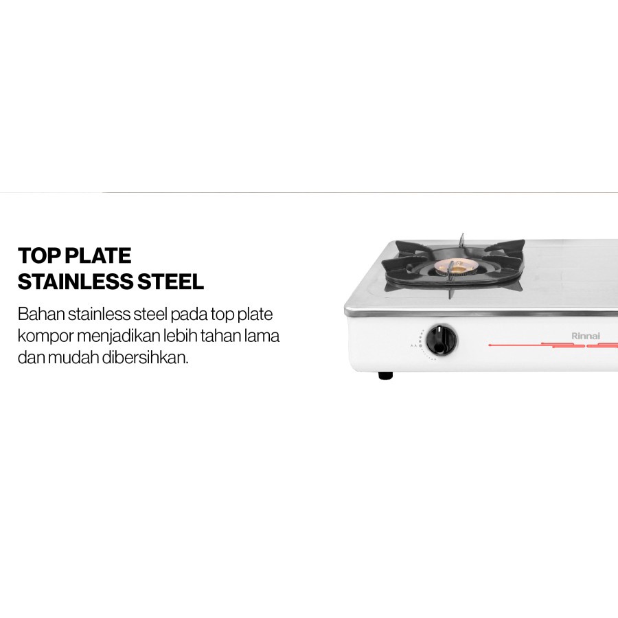Kompor Gas Rinnai RI602EW RI 602EW White / Gas cooker 2tungku Rinnai