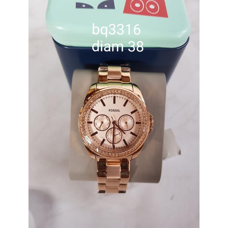 jam fossil stainless steel rosegold bq3316