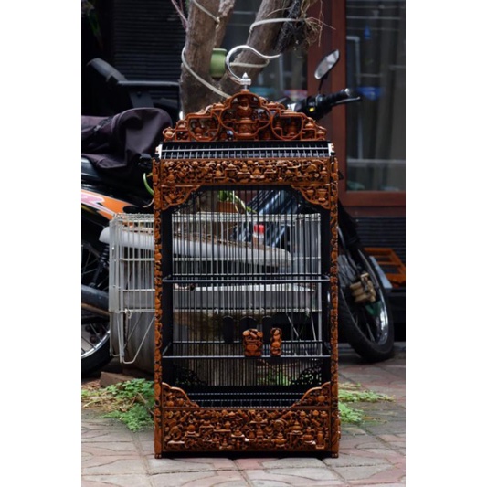 Sangkar Burung Kotak Motif Guci sangkar ukir kotak motif guci