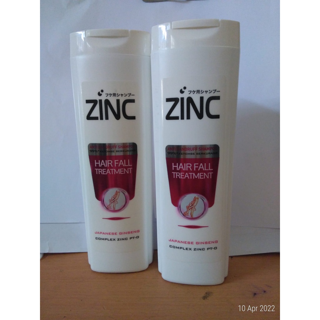 ZiNC Hair Fall Treatment Shampoo 340ml Japanese Gingseng Complex Zing PT-O Anti Dandurff 99% ketombe berkurang