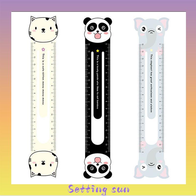 Penguasa Kreatif Skala 15 Cm Lucu Kartun Magnetik Lembut Penggaris Zodiak Bookmark Alat Tulis Siswa TN