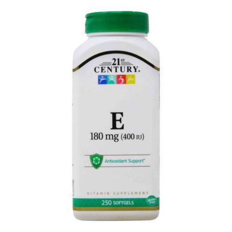 Vitamin E 400IU 21st Century 180 mg, 250 Softgels,268 mg 110 softgel