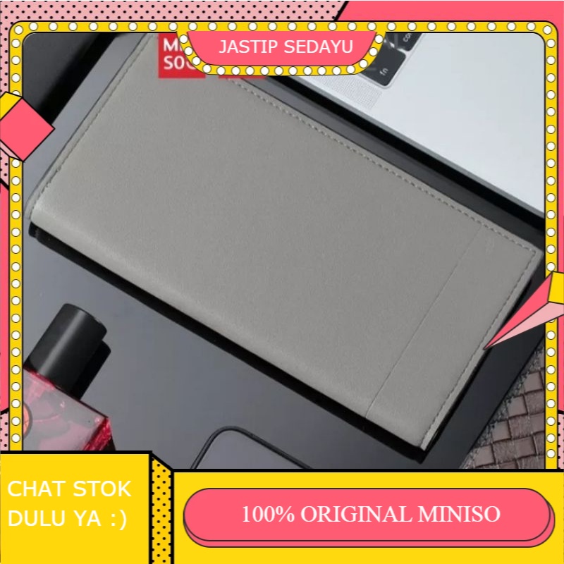 original miniso dompet panjang pria