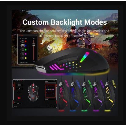 Redragon Centrophorus M601 RGB - FPS 7200 DPI Gaming Mouse