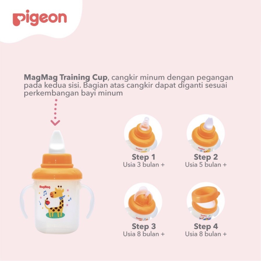 PIGEON Feeding Set with Training Cup | Perlengkapan Makan Minum Bayi