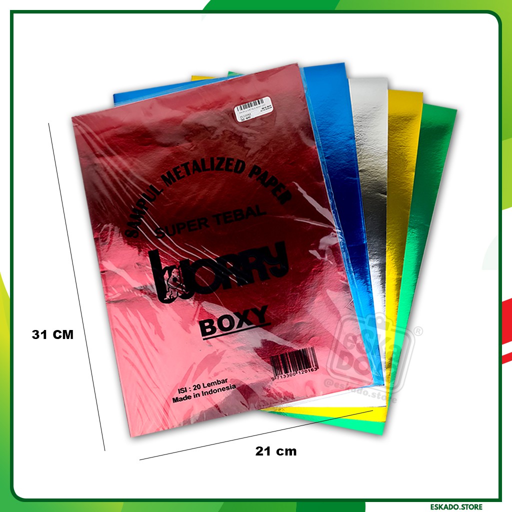 Sampul Metalized Paper Super Tebal Worry Boxy