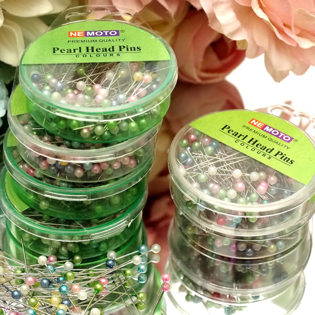 Jarum Pentul ISI BANYAK Hijab Mutiara / Jarum Hijab Premium / Pearl Head Pins Murah Grosir