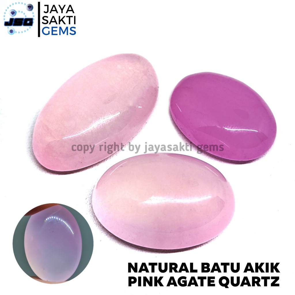 Natural Batu Akik Pink Agate Quartz