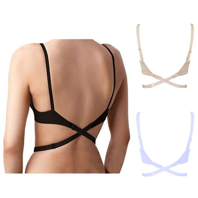 Set isi 3 Warna Low Back Bra Strap Tali BH Backless Pada Baju Gaun Pesta Dress