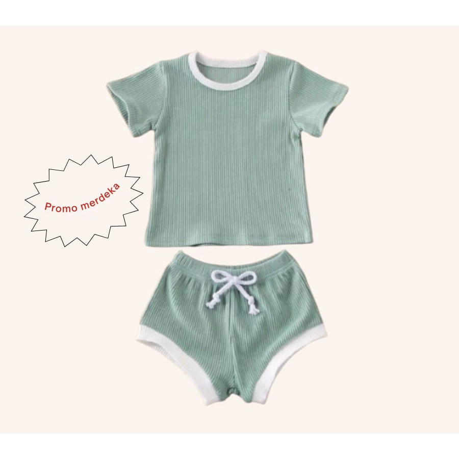 Jeco fashion set anak bora rib