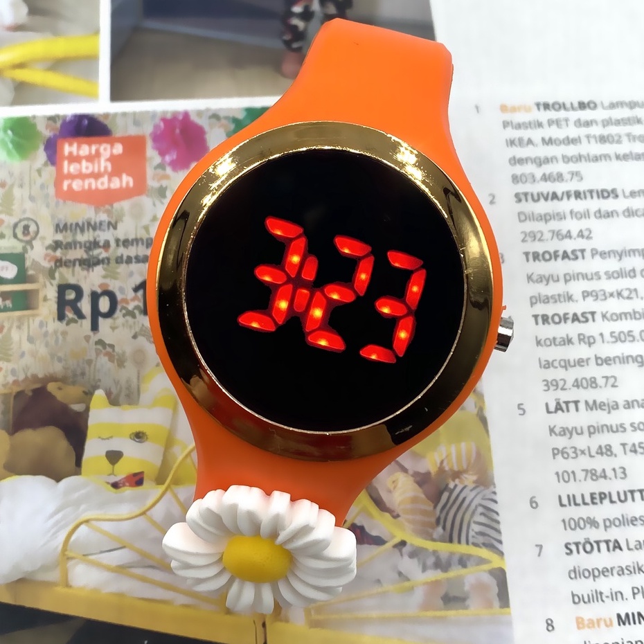 jam tangan ANAK-ANAK LED TALI KARET