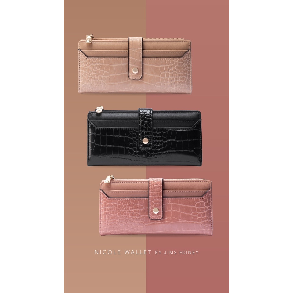 Jims Honey NICOLE P Wallet Dompet Kecil Kartu Wanita Import Murah Simple Kecil