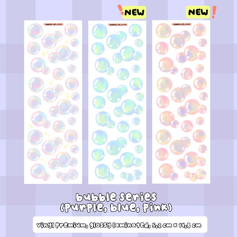 

(bubble_at_crush) bubble series stickers sheet kiss cut