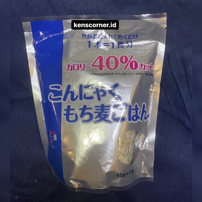 Nihon Seibaku Glutinous Barley &amp; Konjac Mix ( 45 Gram x 7 Sachets ) / Makanan Tinggi Serat