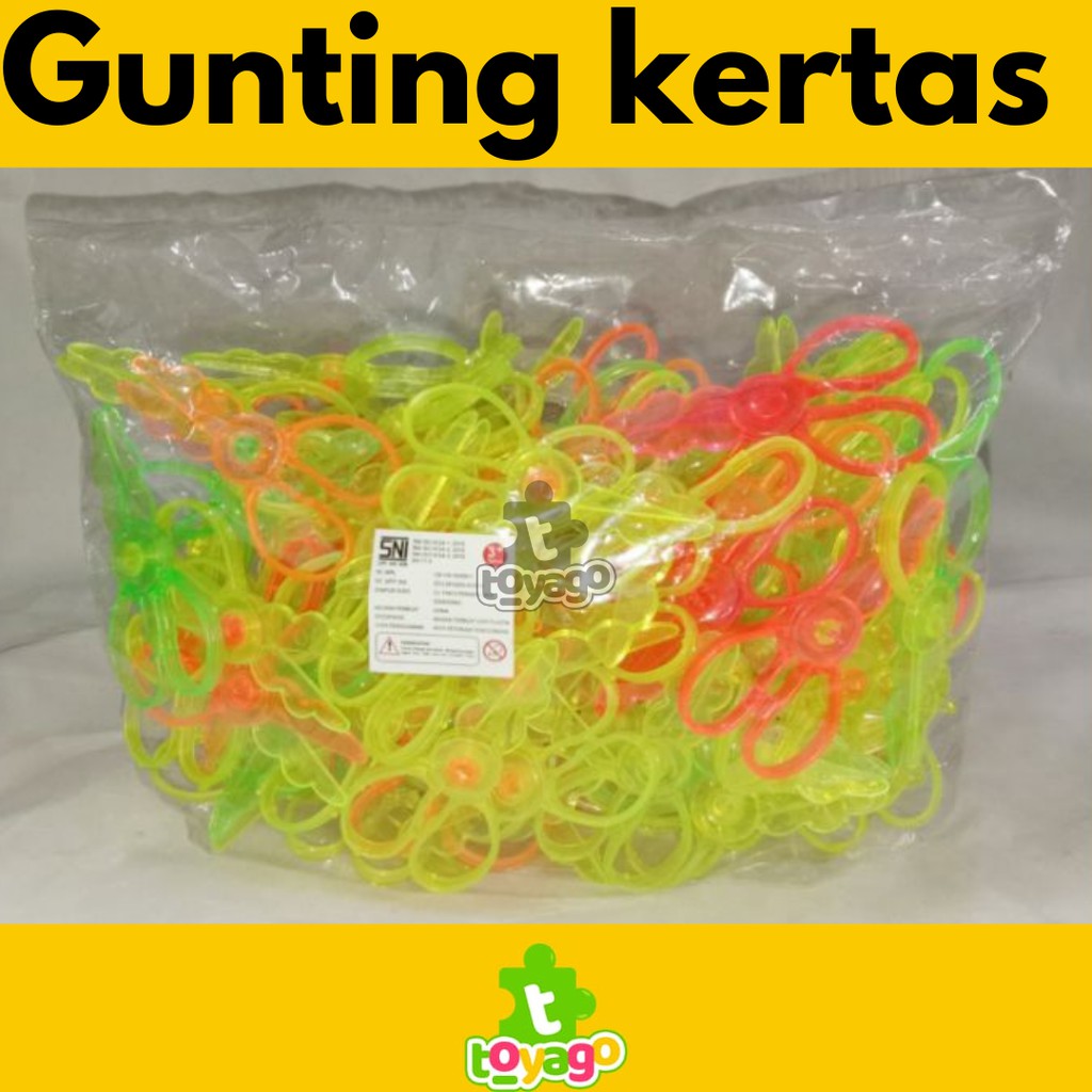 Mainan Gunting Plastik +-100 Pcs Grosir Murah