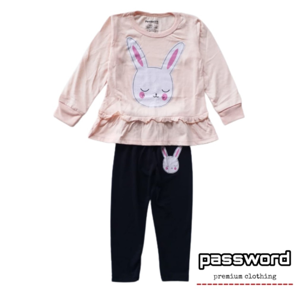 HappyOliver PASSWORD PIYAMA BUNNY FASHION Setelan piyama 1 - 7 Tahun Baju Anak BerKualitas