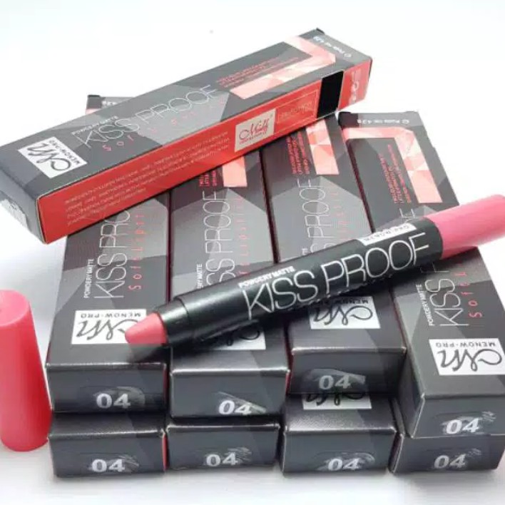 Lipstik Kissproff Warna Pink Gratis eyeshadow & Eyeliner