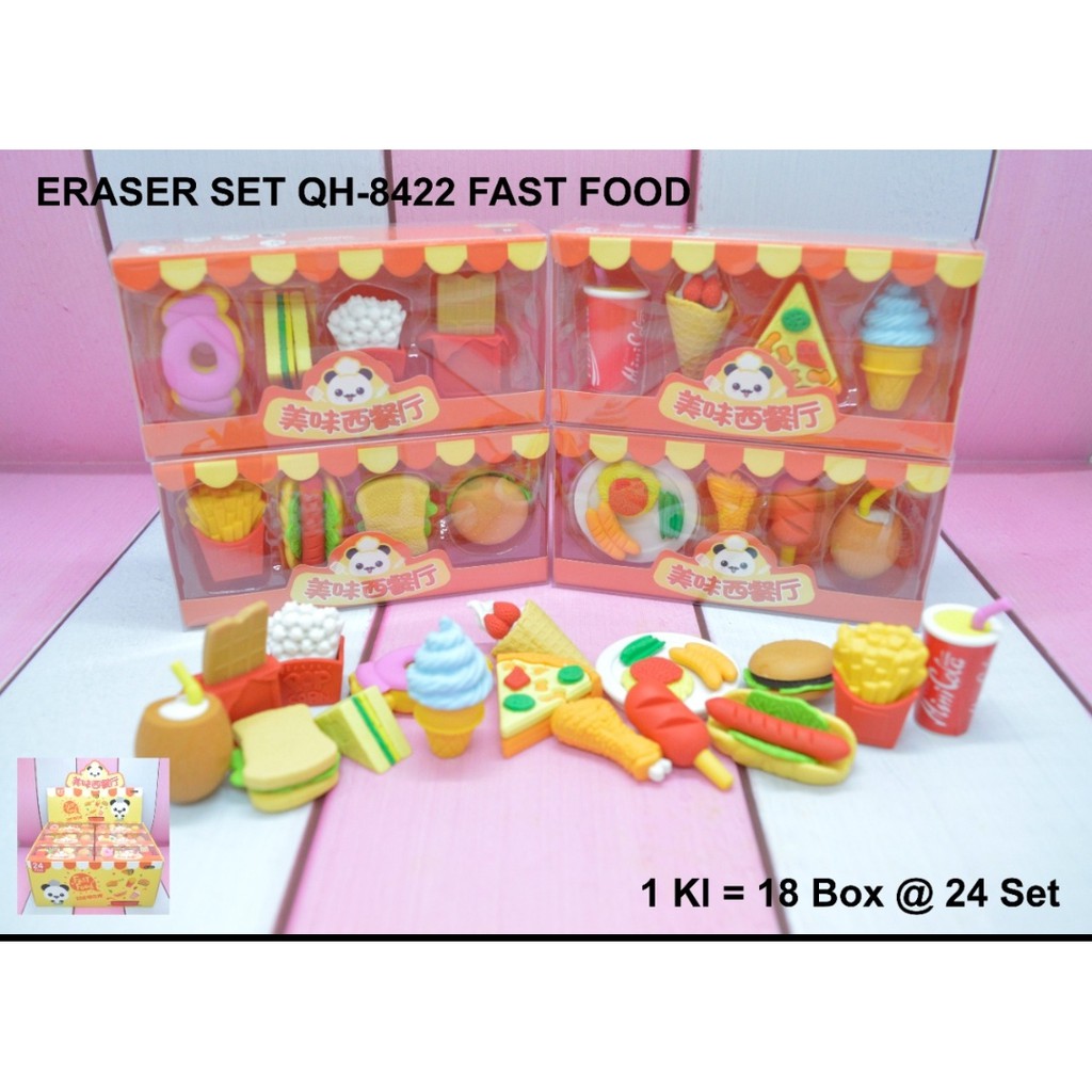 

penghapus set fast food isi 4 penghapus beny