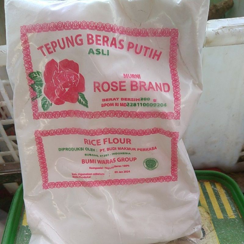 

tepung beras putih asli murni rose brand 200 g 500 g semarang