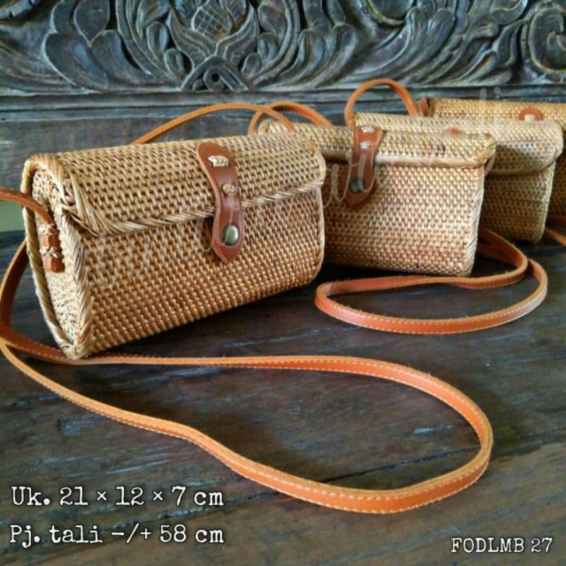 tas rotan selempang tas rotan bali handmade tas rotan kekinian oleh oleh bali souvenir
