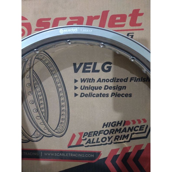 SCARLET RIM VELG WR SHAPE 185 RING 17 GOLD BLACK SILVER PURPLE