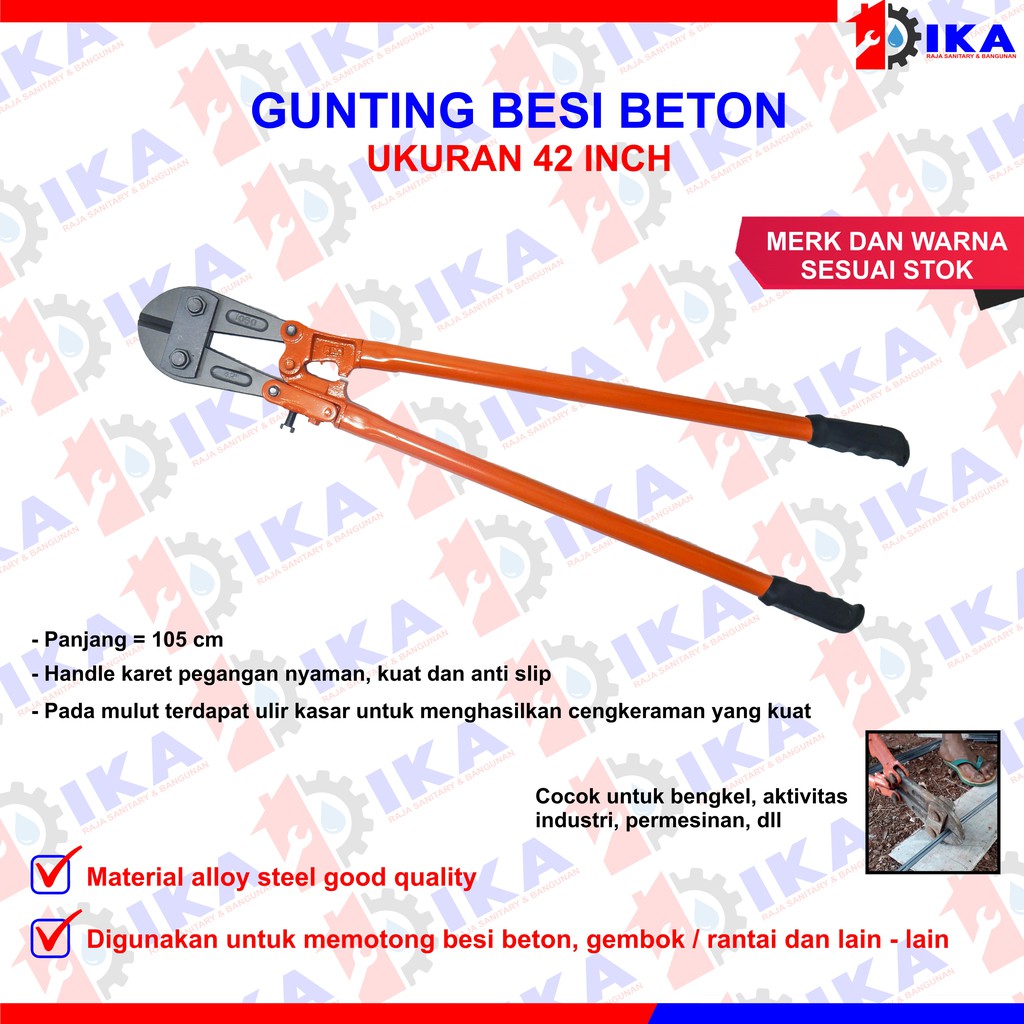 Gunting Besi Beton Bolt Cutter Uk 42 Inch Untuk Besi Beton / Kawat / Rantai - High Quality