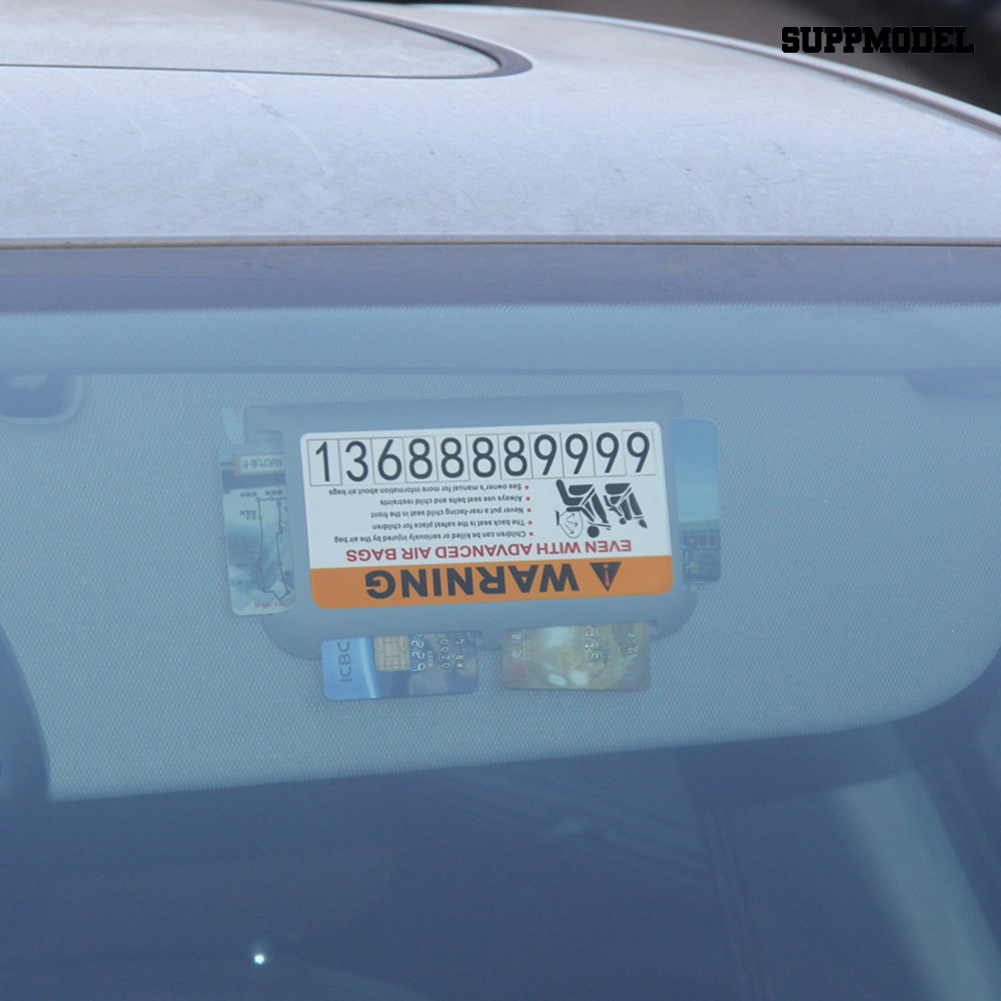 Sfs 2-in-1 Plat Nomor Telpon / Parkir Temporer Untuk Sun Visor Mobil