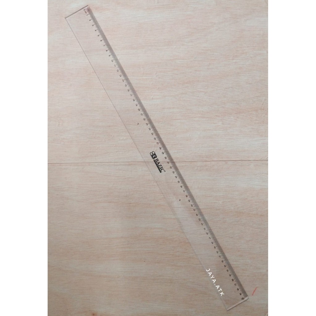 PENGGARIS PLASTIK 60 CM MISTAR 60CM PLASTIK TEBAL BAZIC 623 BAGUS PLASTIC RULER