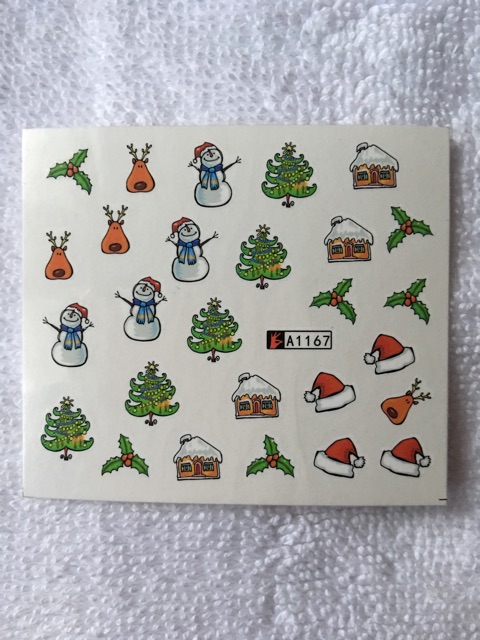 Stiker Kuku/ Water Decal Stiker Christmas 1