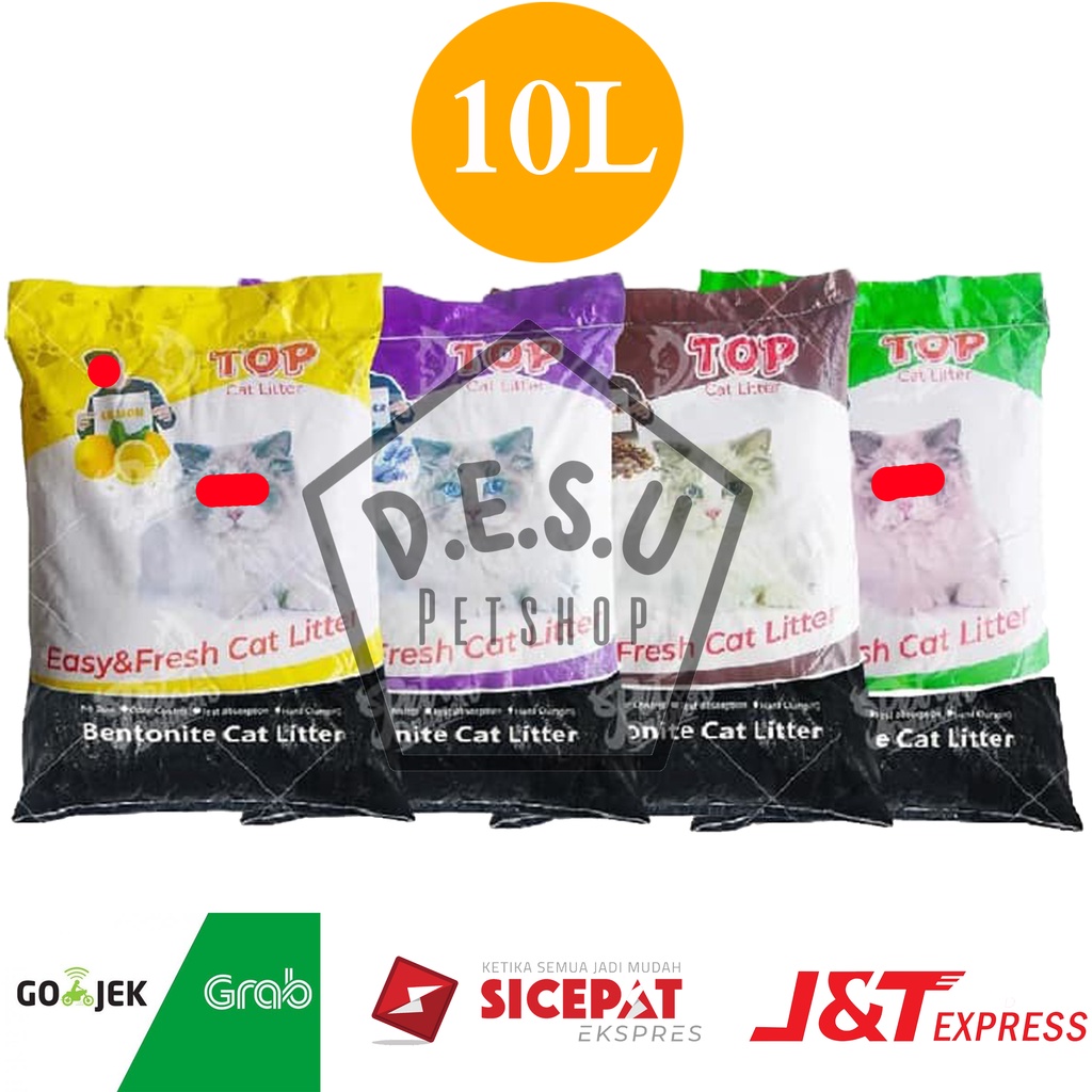 Jual Pasir Kucing Top Cat Litter Bentonite 10 Liter All Variant (Khusus