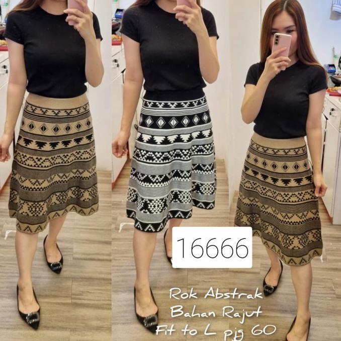 ROK ABSTRAK RAJUT IMPORT ROK PENDEK BAWAHAN WANITA FASHION WANITA