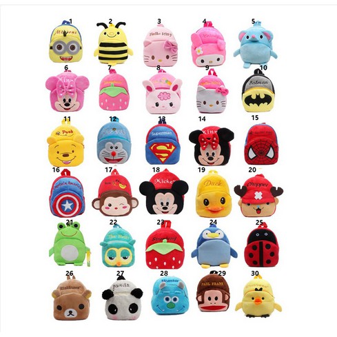 Tas Anak Bayi PVC Ransel Backpack import Sekolah Karakter Lucu Imut Schoolbag【ready stock】Miniso