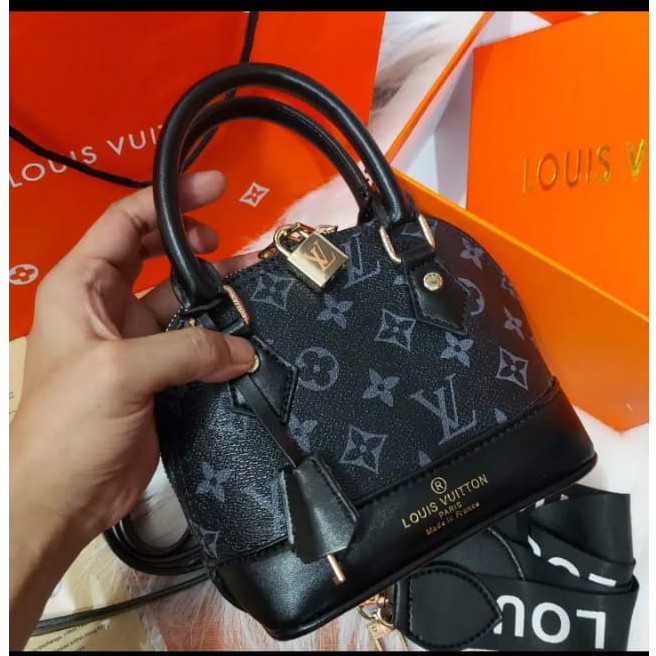 LV ALMA MINI SUPER 2 TALI STRAP FREE GEMBOK LV+ KUNCI IMPORT / PROMO FREE BOX &amp; PAPERBAG