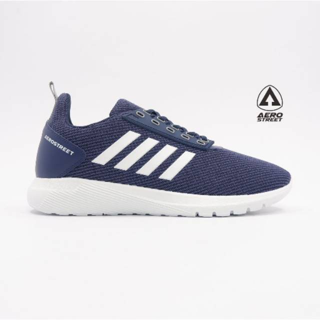 Aerostreet 40-43 Questar Navy - Sepatu Sneakers Casual Sport Sekolah Pria Wanita Aero Street