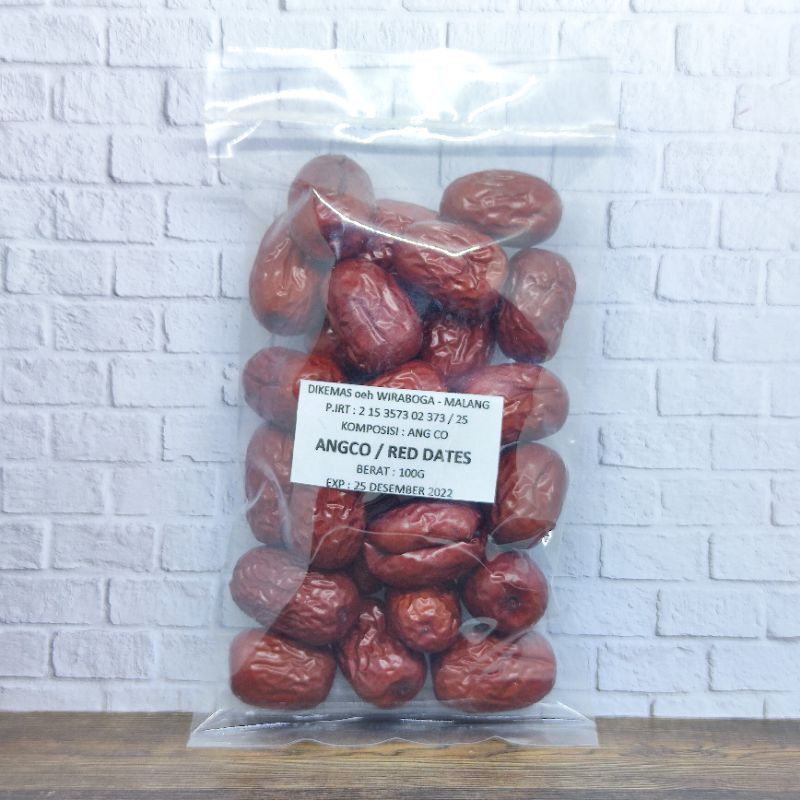 

Chinese Herbal Angco Red Dates Argo 100gr Kurma Merah China