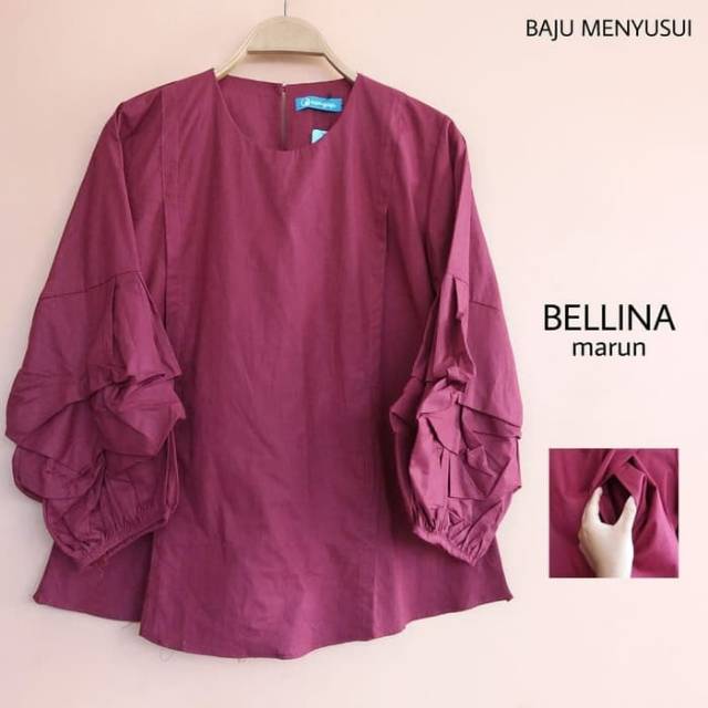 MAMIGAYA  Baju Menyusui BELLINA Blouse Menyusui Lengan Panjang