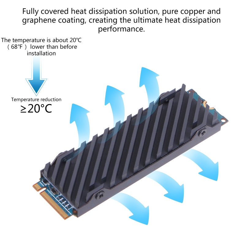 Vivi Tembaga Untuk M2 NVME SSD Heat Sink Support Untuk M2Pcie NVME SSD 2280dekstop De