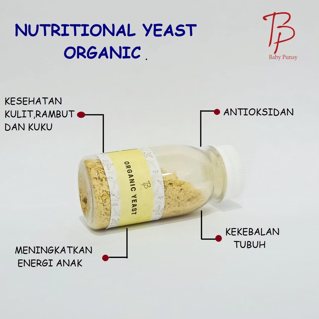 Nutritional Yeast Organic MPASI Bayi | Tambahan Gizi Untuk MPASI Bayi Rasa Keju