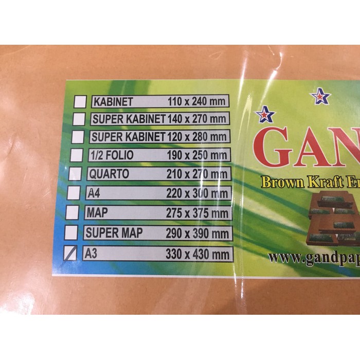 

Stok Ready Amplop Coklat ukuran A3 terakhir