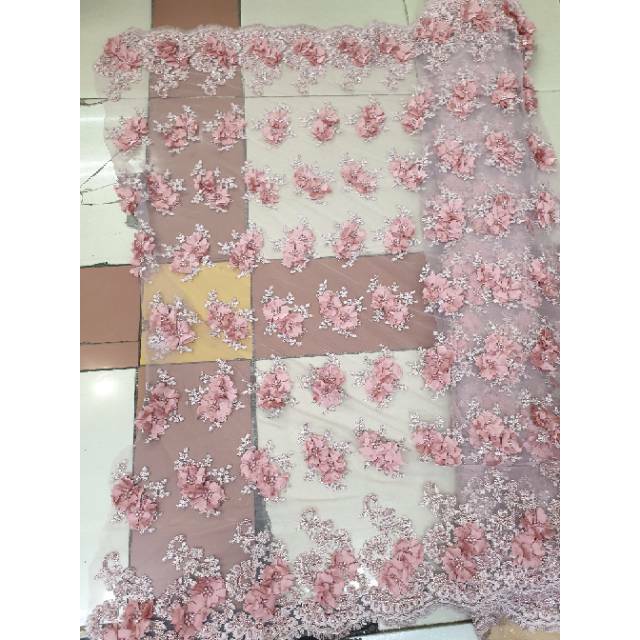 Bahan Kain Tile 3D korea Plus Payet Terbaru