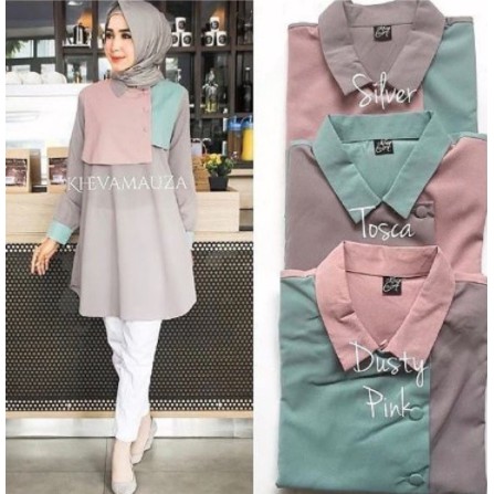 Baju tunik terbaru Zolaqu Tunik atasan wanita 2021 tunik wanita Motif Lebaran