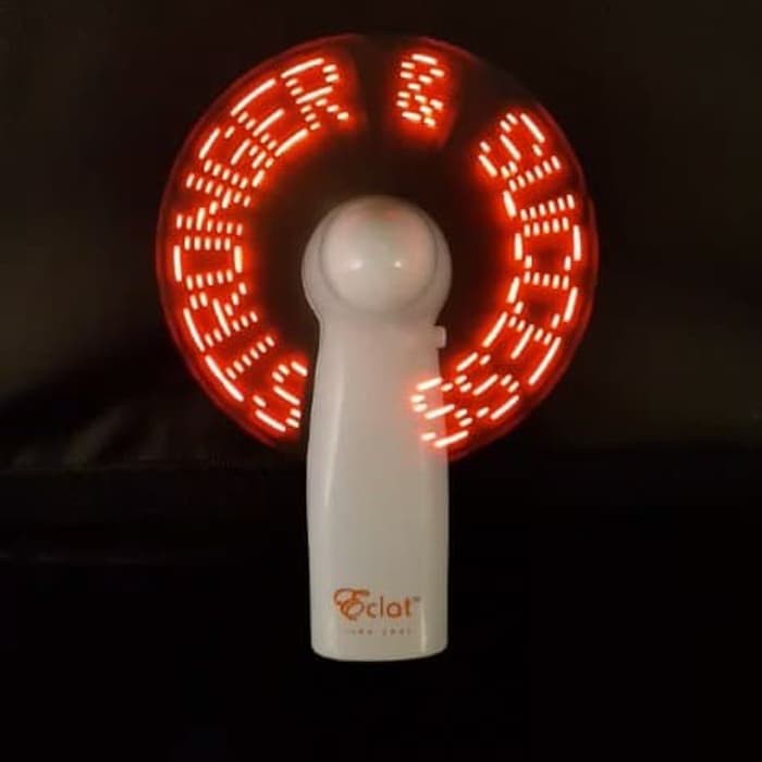 LED MINI FAN DENGAN PESAN SOUVENIR ANNIVERSARY ECLAT