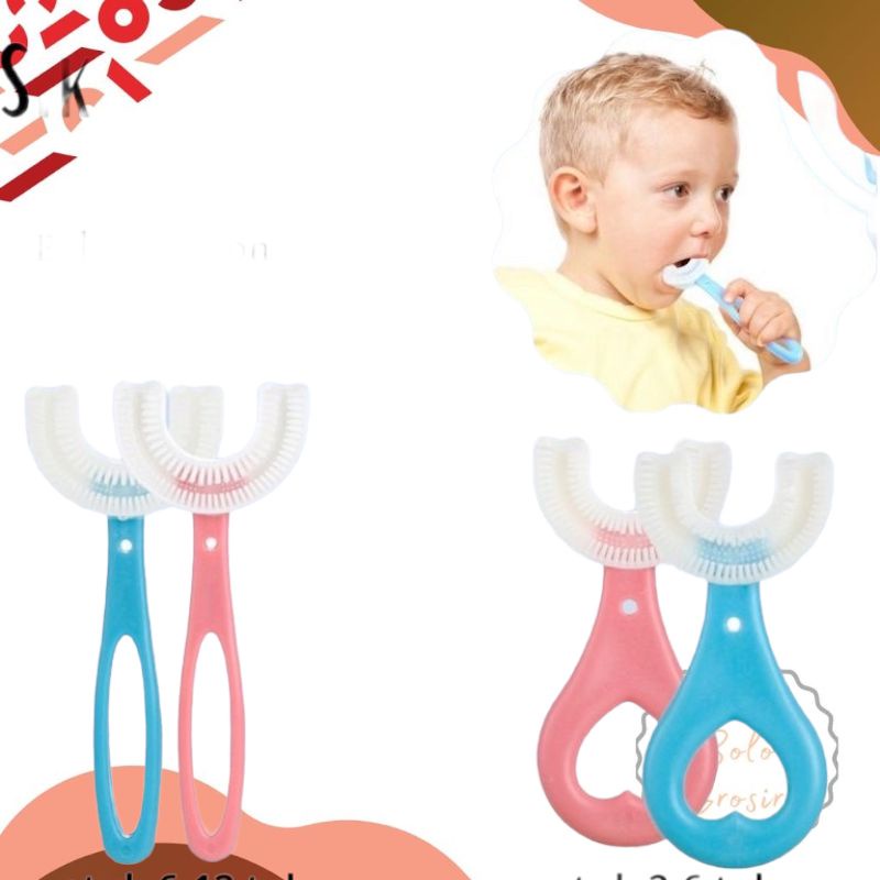 [SU] Sikat Gigi Anak Bahan Silikon Bentuk U / Tooth Brush Baby Silicon / Training Toothbrush / Sikat Gigi Silikon