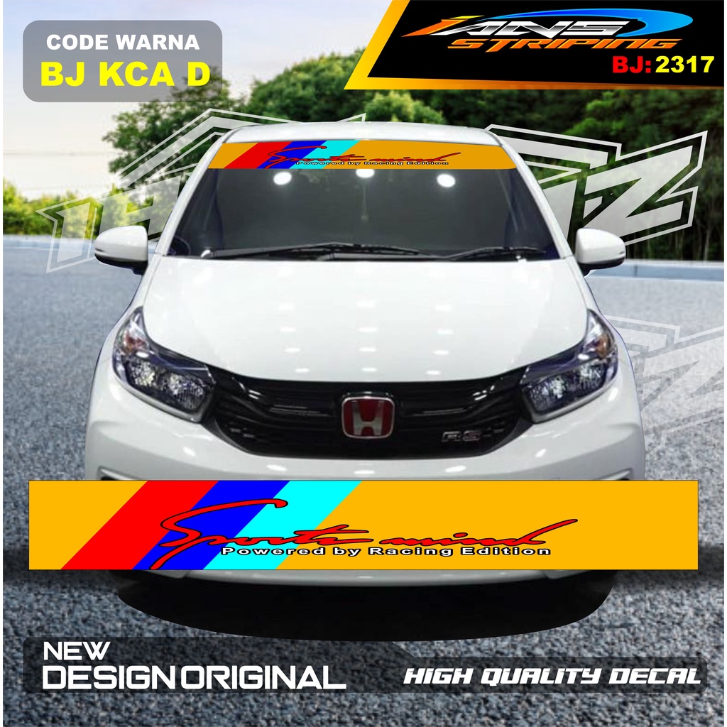 VARIASI STICKER KACA DEPAN MOBIL BRIO / STICKER KACA DEPAN MOBIL HONDA JAZZ / VARIASI STIKER MOBIL AYLA / STIKER KACA MOBIL