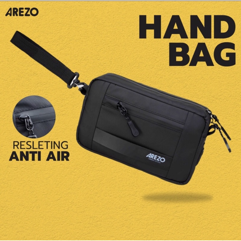 TAS SLEMPANG AREZO TAS TANGAN PRIA ORIGINAL ANTI AIR WATERPROF HAND BAG COWOK BRANDED