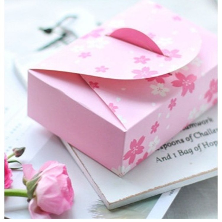 BOX KUE MOONCAKE MEWAH | KOTAK PINK FLOWER /KOTAK KUE BULAN MUAT 4/ 6 MOONCAKE